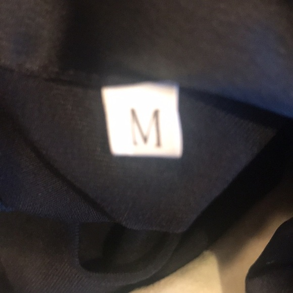 Thrilling Change Bodycon Assymetric Mini Ruffles Cinch Black Wednesday Dress M - Picture 6 of 9